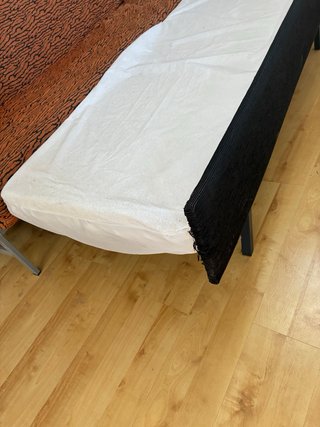 Sofá Cama Naranja y Negro