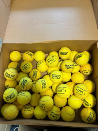 50 palline da tennis seminuove