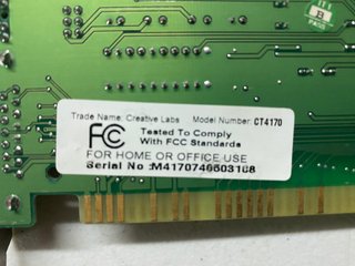 Creative Sound Blaster CT4170 Tarjeta de Sonido