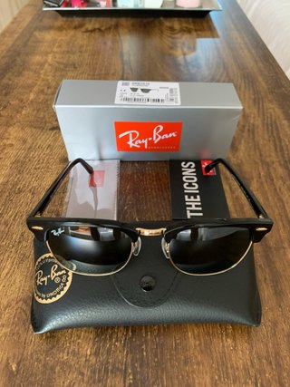 Gafas de Sol Ray-Ban Clubmaster Negro/Dorado
