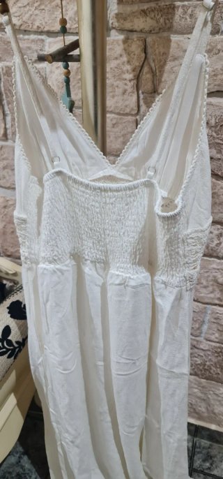 Vestido ibicenco blanco T.Única nuevo