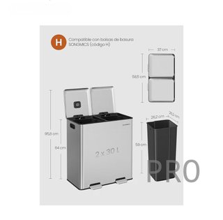 Papelera de Cocina 30L