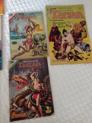 Lote 7 comics antiguos Tarzan, Editorial Novaro,