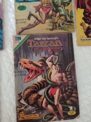 Lote 7 comics antiguos Tarzan, Editorial Novaro,
