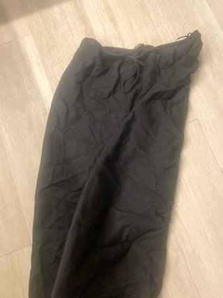 Falda Lino Mango Negra