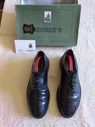 Zapatos George's Piel Hechos a Mano Negro Talla 39