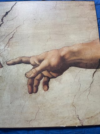 Cuadro La Creación de Adán
