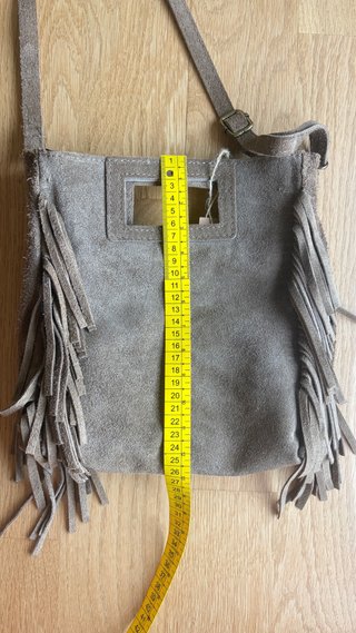 Bolso bandolera ante flecos laterales “VAS”