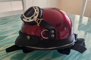 Bolso Vintage Casco Moto Gafas Retro