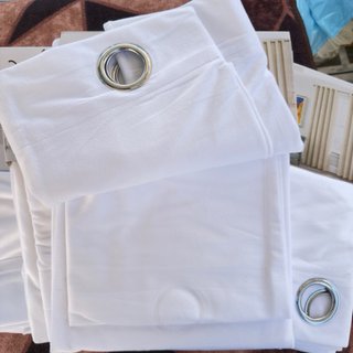 4 Tende Mastro Bianco Velvet 140x280 cm.