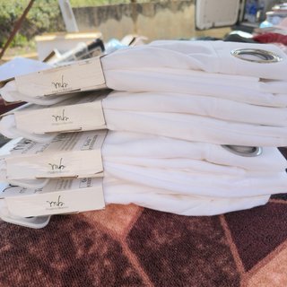 4 Tende Mastro Bianco Velvet 140x280 cm.