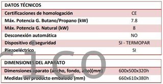 Plancha Gas Cromo Serie 500 - PLC600CR