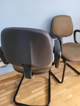 Juego de 2 Sillas de Oficina Marrones
