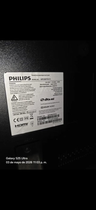 Smart TV Philips 65 4K HDR Ambilight