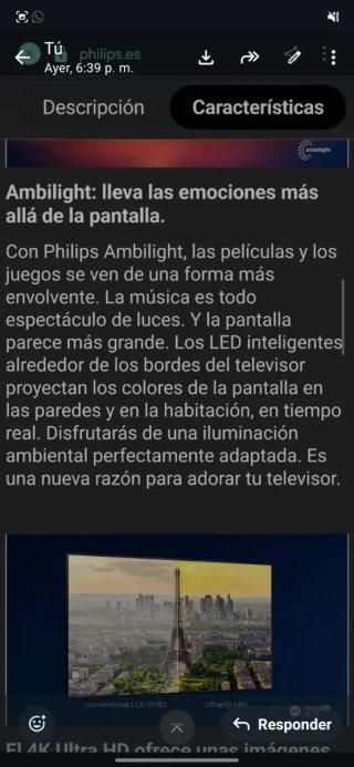 Smart TV Philips 65 4K HDR Ambilight