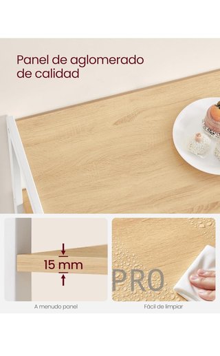 Estantería de Cocina con 2 Cestas de Malla Metálica VASAGLE