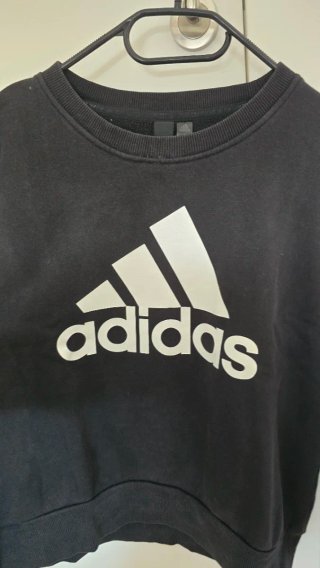 Sudadera Adidas Negra Logo Blanco