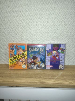 Lote 3 juegos Nintendo NES: Donkey Kong, Samson, M