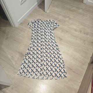 Vestido estilo años 60 estampado geométrico