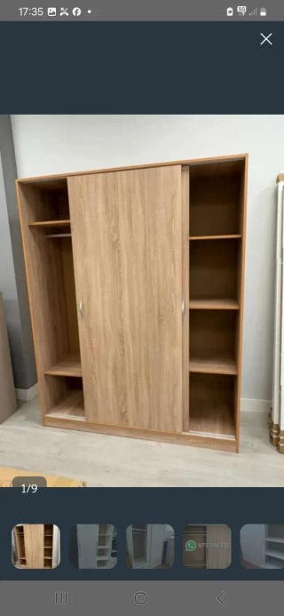 Armario corredero blanco y beige