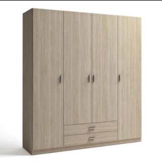 Armario corredero blanco y beige