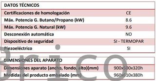 Plancha Gas Acero Rectificado Serie 500 - PLC900RT