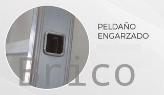 Escalera Aluminio 2x9 - 2,5+2,5 M - 66x25mm