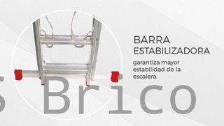 Escalera Aluminio 2x9 - 2,5+2,5 M - 66x25mm