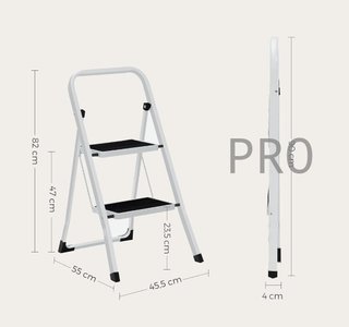 Escalera de tijera con 2 peldaños