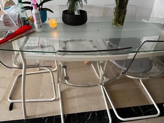 Mesa Comedor Cristal 6 Sillas