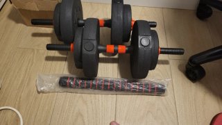 Banco de pesas y mancuernas 40kg ajustables