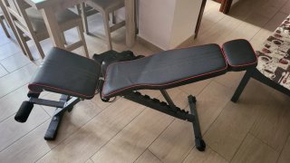 Banco de pesas y mancuernas 40kg ajustables