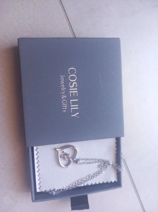 Collana Cosie Lily Cuore Argento con lettera m