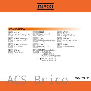Caja Herramientas 60 Piezas Alyco 170781