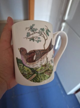 Tazas de porcelana con pájaros (3 uds)