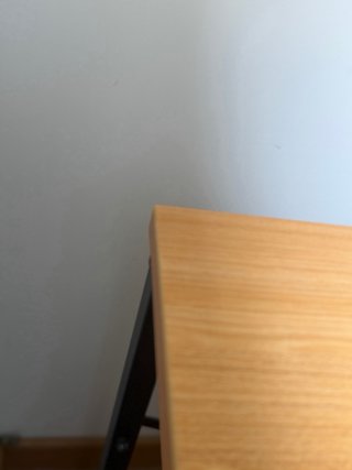 Escritorio madera y acero negro