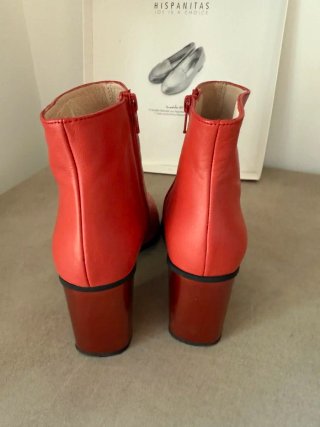 Botines Hispanitas rojos talla 39