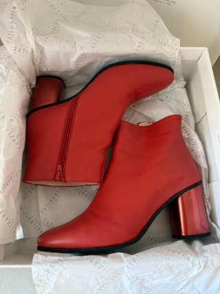 Botines Hispanitas rojos talla 39