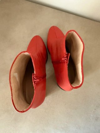 Botines Hispanitas rojos talla 39