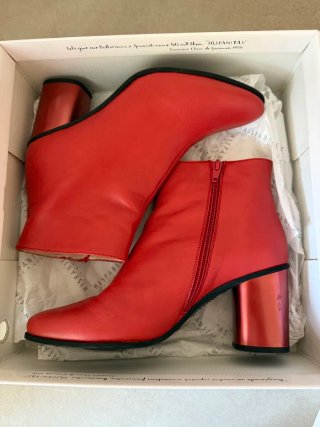 Botines Hispanitas rojos talla 39