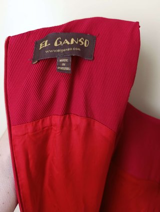 Vestido Rojo de cóctel El Ganso