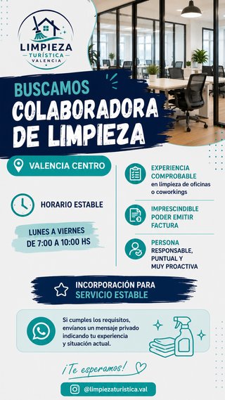 BUSCO COLABORADORA PARA LIMPIEZA