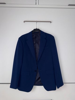 Chaqueta de traje azul hombre