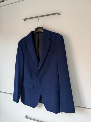 Chaqueta de traje azul hombre
