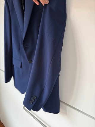 Chaqueta de traje azul hombre