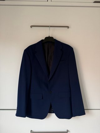 Chaqueta de traje azul hombre