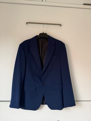 Chaqueta de traje azul hombre
