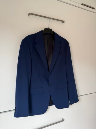 Chaqueta de traje azul hombre