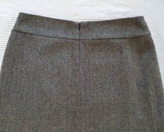 Falda Mango Talla 38 Espiga Gris