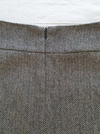 Falda Mango Talla 38 Espiga Gris